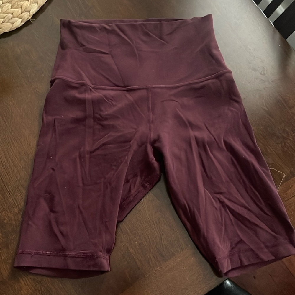 lululemon athletica Burgundy Bike Shorts